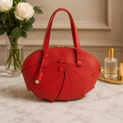 Puccini Tosca Bag ~Italian Leather Red