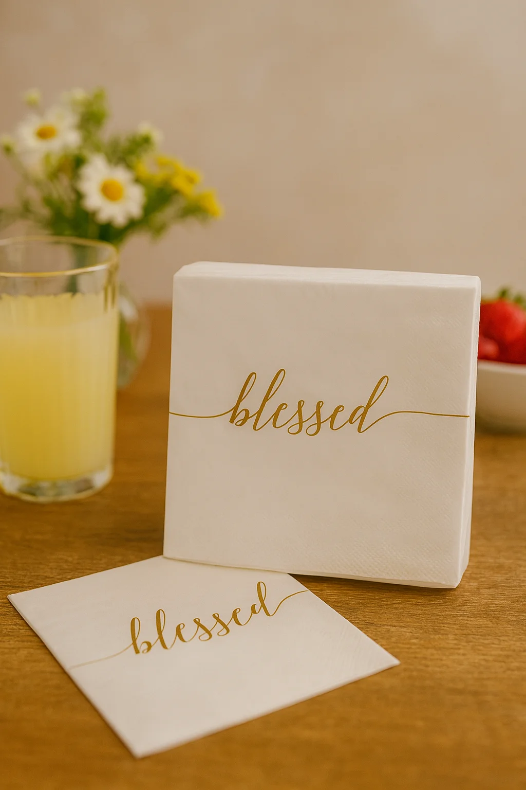 C.R. Gibson “Blessed” Beverage Napkins – 40 Count