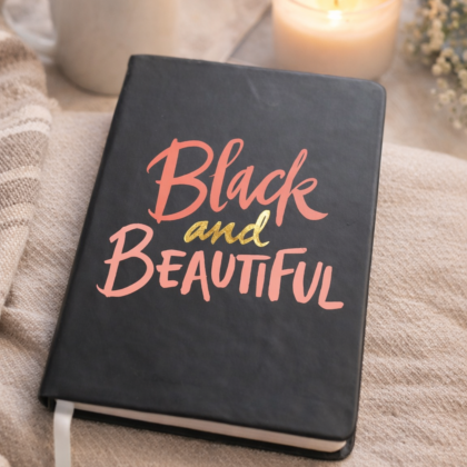 A bold, affirming journal designed for reflection, prayer, and daily writing. Black and Beautiful is a reminder of worth, voice, and confidence — wrapped in a sleek, gift-ready design.
