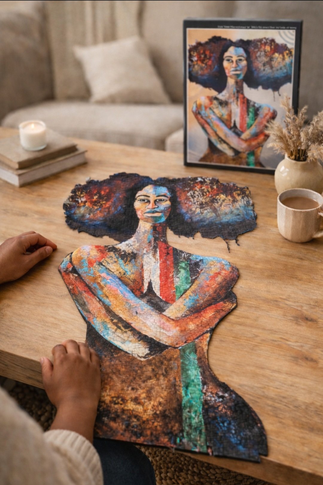 “Two Refections ” 500-piece art puzzle featuring artwork by Dante Yarbrough.