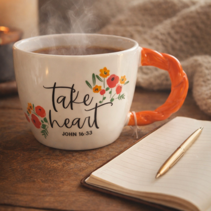 Take Heart Ceramic Coffee Mug — Sunday Morning