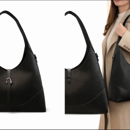 LaTerre Vegan Leather Pebbled Hobo Handbag