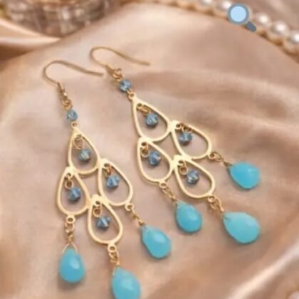 Turquoise Chandelier Earrings — Light, Movement, and Grace