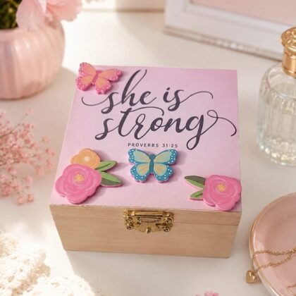 She Is Strong Proverbs 31:25 Keepsake Self-Care Gift Box