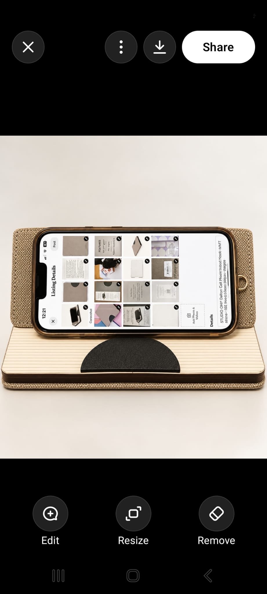 Dalton Cell Phone Stand Notebook – Stone | 192 Pages - Image 5